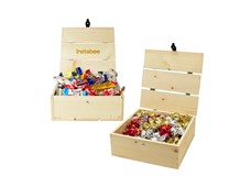 Produktbild Trälåda med godis, Liten 800g