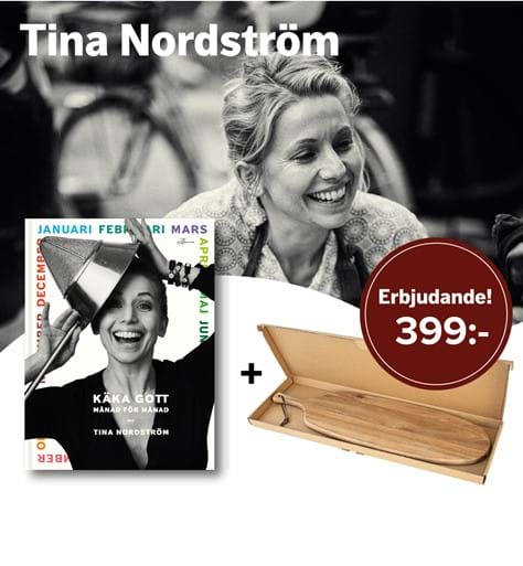 Julklappsset: Tinas Kokbok + Skärbräda