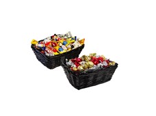 Produktbild Svart julkorg inslaget godis, liten 1500g