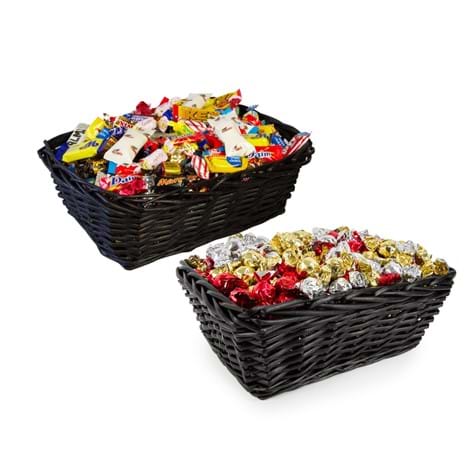 Svart julkorg inslaget godis, stor 3500g