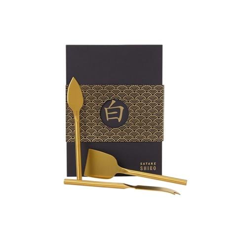 Satake Shiro Ostset Guld 3 delar