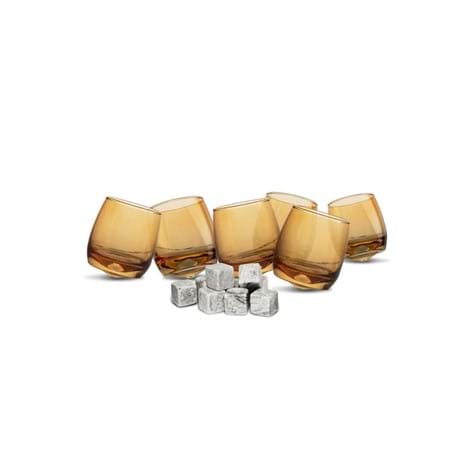 Whiskeyglas rundad botten 6-pack