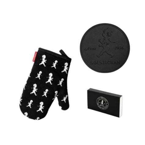 Solstickan kit med grytvante, grytunderlägg & tändsticksask