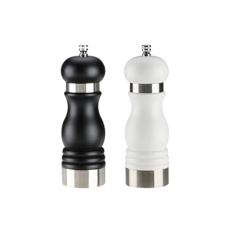 Catarina König Salt- och Pepparkvarn 18 cm vit/svart